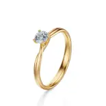 Pierścionek zaręczynowy złoty z diamentem